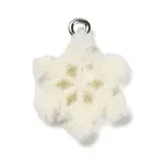 Christmas Flocky Opaque Resin Pendants