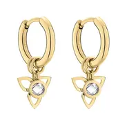 Tamaris Hravé kruhové pozlacené náušnice 2v1 TJ-0017-E-15