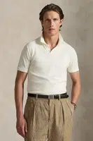 Bavlněné polo tričko Polo Ralph Lauren pánské, béžová barva, 710968951