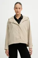 Bunda BOSS Pasiri zelená barva, přechodná, oversize, 50543245