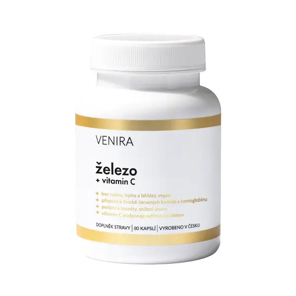 Venira Železo + vitamin C 80 kapslí