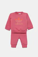 Kojenecká tepláková souprava adidas Originals růžová barva, JY0137
