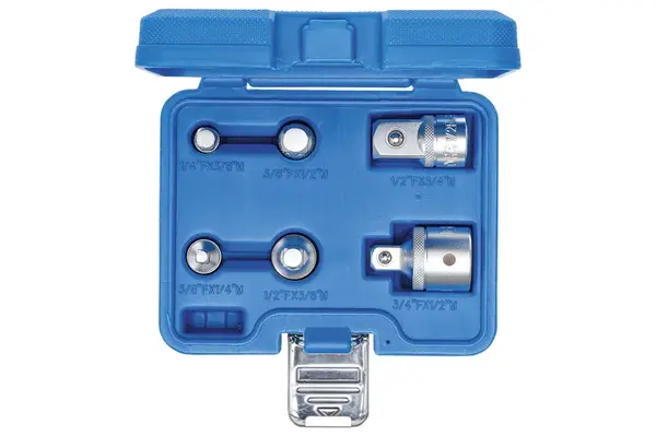 BGS technic Redukce čtyřhrany 1/4”, 3/8”, 1/2”, 3/4”, různé adaptéry, sada 6 ks - BGS 199