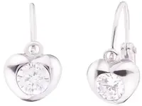 JVD Dětské stříbrné náušnice srdíčka SVLE0226XD5BI00