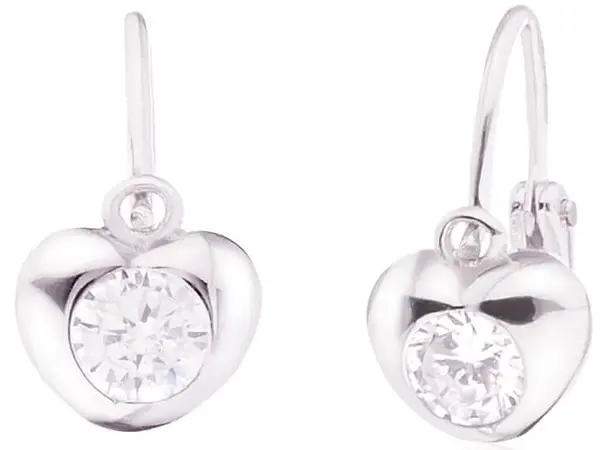 JVD Dětské stříbrné náušnice srdíčka SVLE0226XD5BI00