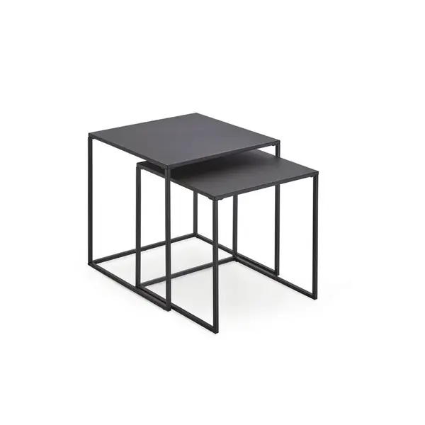 MID.YOU KONFERENČNÍ STOLEK, černá, kov, 38/41/38 cm