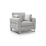 MID.YOU 1,5SEDÁK, textil, světle šedá