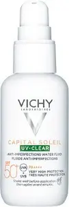 VICHY Capital Soleil UV-CLEAR fluid SPF 50+ na ochranu proti slunečnímu záření a nedokonalostem pleti 40 ml