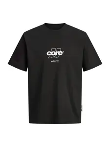JACK & JONES Tričko 'JCOClub'  čierna / biela