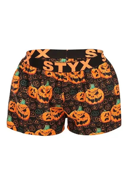 Dámske trenky art športová guma Halloween tekvica (T1755) 3XL