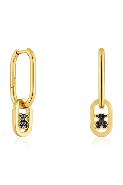 Pozlacené stříbrné náušnice Tous