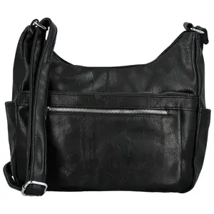 Módní dámská koženková crossbody kabelka Mayra, černá