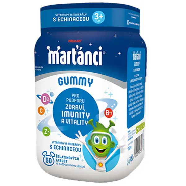MARŤÁNCI Walmark Gummy Echinacea 20 mg želatinové tablety 50 ks