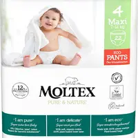 MOLTEX Pure & Nature Natahovací plenkové kalhotky Maxi 7–12 kg 22 ks