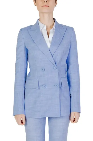 Světle modré dámské sako Sandro Ferrone