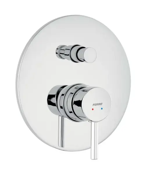 Novaservis Ferro Ciriculus - Baterie pod omítku, pro 2 spotřebiče, s tělesem, chrom BCK7P