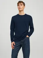 Tmavomodrý basic sveter Jack & Jones Basic