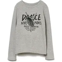 GAP V-OCT LS VAL GR Dívčí triko, šedá, velikost