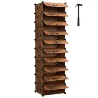 REGÁL NA BOTY, hnědá, 43/173/31 cm