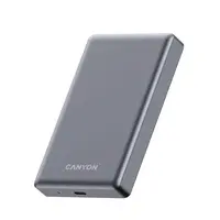 Canyon Power Bank PB-510, 10000 mAh, Magsafe wireless, 20W, Dark grey