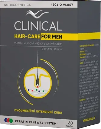CLINICAL NUTRICOSMETICS Hair-Care for MEN Kúra na 2 mesiace 60 tobolek