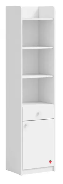 Knihovna se skříňkou a šuplíkem vendella - bílá