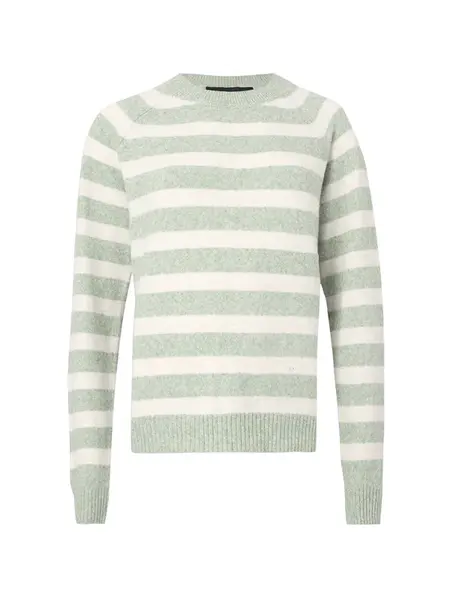 VERO MODA Sveter 'VMDoffy'  zelená melírovaná / biela