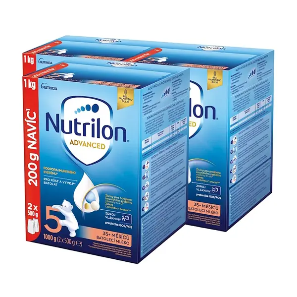 NUTRILON Advanced 5 batolecí mléko od 35. měsíců 3 x 1 kg