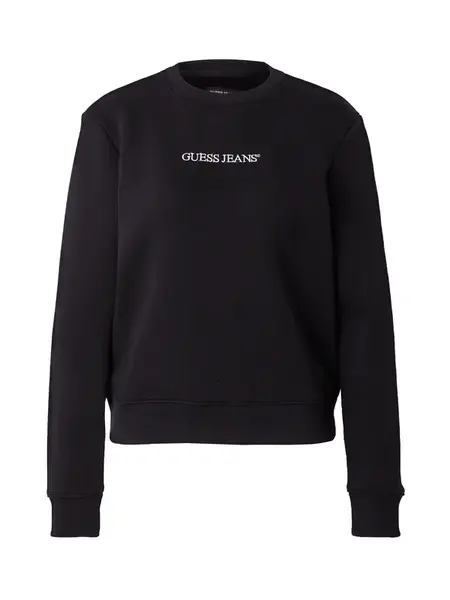 GUESS JEANS Mikina  čierna / biela