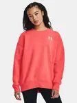 Under Armour Mikina Essential Flc OS Crew-RED - Dámské