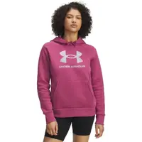 Under Armour RIVAL FLEECE SHIMMER Dámska mikina, červená, veľkosť M