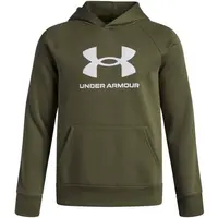 Under Armour RIVAL FLEECE BL HOODIE Chlapčenská mikina, khaki, veľkosť L