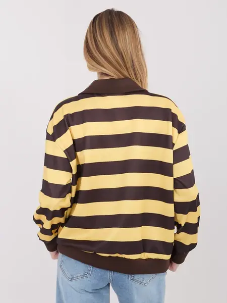 Žlto-hnedá pruhovaná blúzka