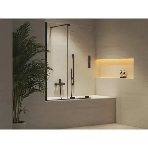 Ravak Roll vaňová zástena 150x100 cm čierna X786A0300Z1