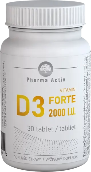 PHARMA ACTIV Vitamin D3 FORTE 2000 I.U. 30 tabliet