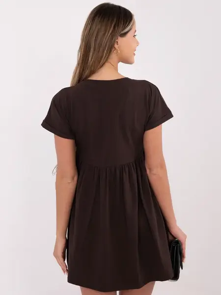 Tmavě hnědé mini šaty