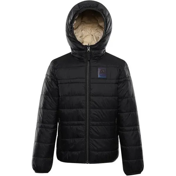 ALPINE PRO DOUWO Dětská zimní bunda, černá, velikost 128-134