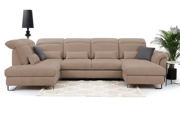 Sedací souprava Giovani do U - látka Wind Provedení: Pravá U, Nožičky: Nožičky kovové - chrom, látka: Wind 23