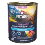 Konzerva Ontario Adult jehněčí paté s příchutí rakytníku 800g