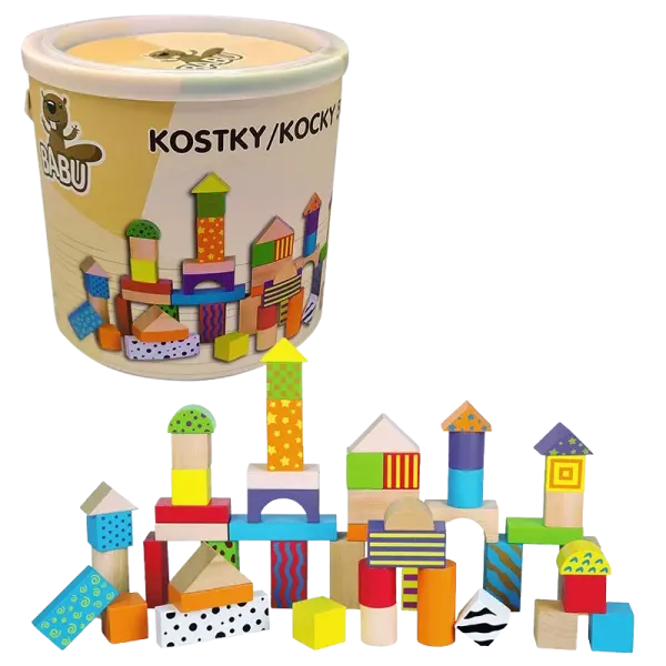 BABU - Kostky 50 ks v kbelíku