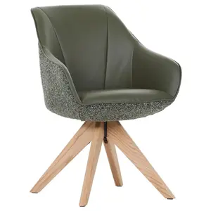 Landscape ŽIDLE S PODRUČKAMI, žinylka, vzhled kůže, olivově zelená