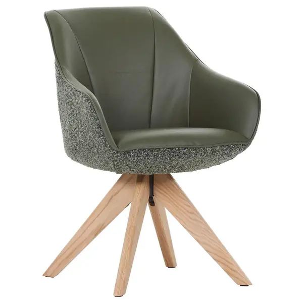 Landscape ŽIDLE S PODRUČKAMI, žinylka, vzhled kůže, olivově zelená