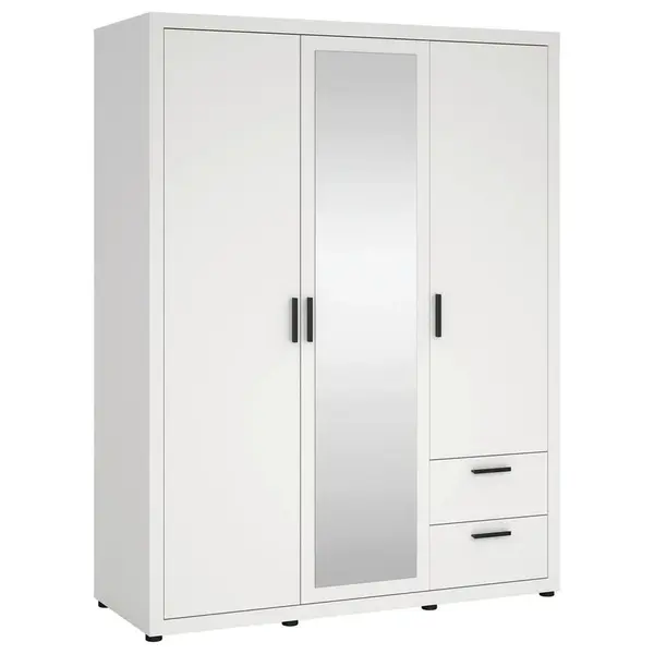 MID.YOU ŠATNÍ SKŘÍŇ S OTOČNÝMI DVEŘMI, bílá, 153,6/200,9/59,8 cm
