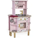 Janod Detská drevená kuchynka Twist obojstranná s práčkou