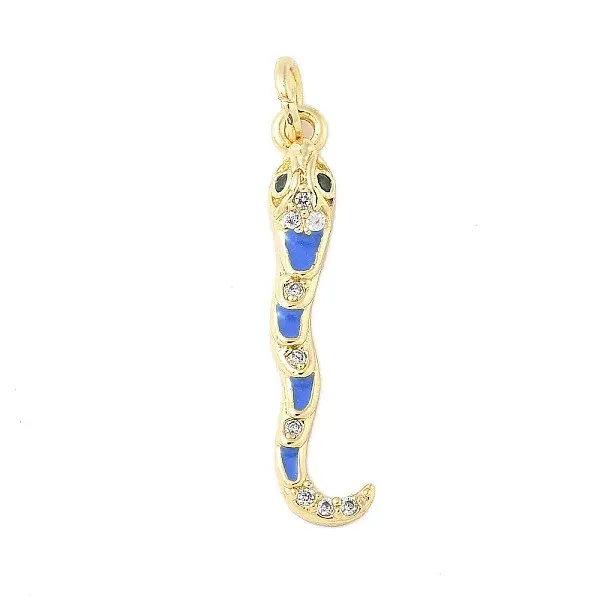 Brass Micro Pave Cubic Zirconia Enamel Pendants