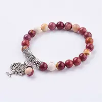 Natural Mookaite Stretch Bracelets