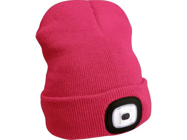 Čepice s čelovkou 45 lm, nabíjecí USB, univerzální velikost, různé barvy - EXTOL LIGHT Barva: růžová