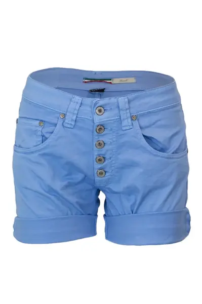Dámské modré kraťasy s knoflíčky