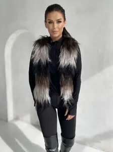 Dámská vesta s umělou kožešinou