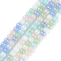 Transperant Electroplate Glass Beads Strands